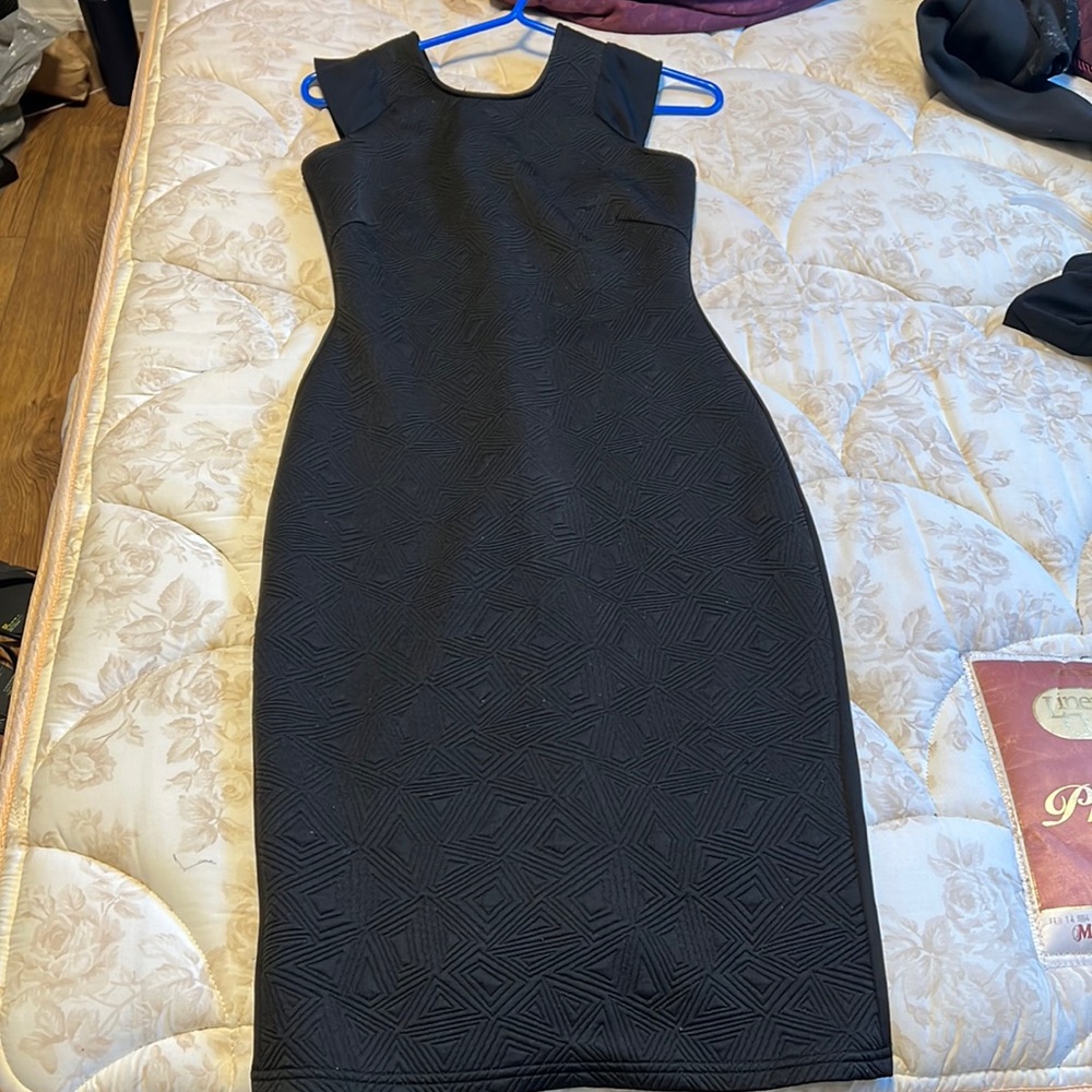 Seductions black fitted dress. US 4.